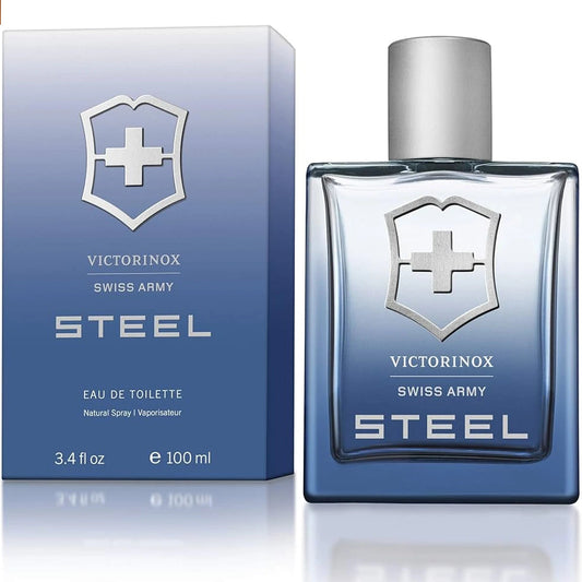 SWISS ARMY Victorinox Steel Men EDT - Fragrances, Front Bottle